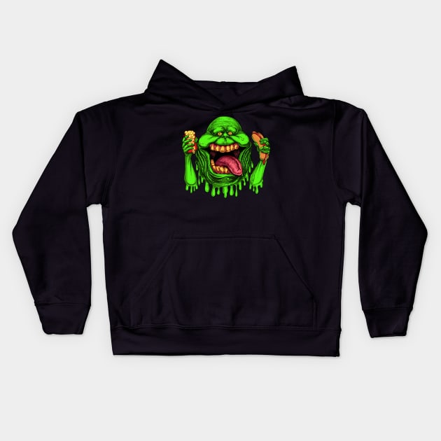 Slimer Kids Hoodie by Creepsandbabes